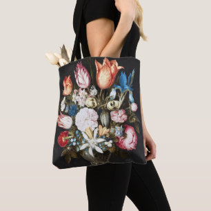 Antieke Bosschaert Hollandse Tulpen en Rozen Kunst Draagtas