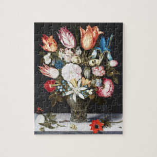 Antieke Bosschaert Hollandse Tulpen en Rozen Kunst Legpuzzel