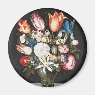 Antieke Bosschaert Nederlandse tulpen en rozen kun Magneet