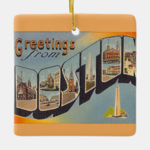 Antieke Boston MA Keramisch Ornament