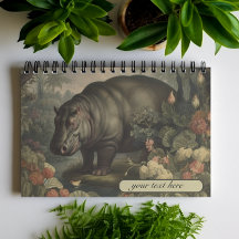 Antieke botanische nijlpaard, aanpasbaar