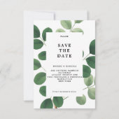 antieke botanische save the date kaart (Achterkant)