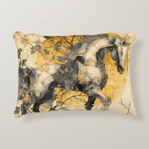 Antieke botanische spirit witte paard bloemranken accent kussen