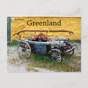 Antieke brandweerauto in Museum Upernavik Groenlan Briefkaart