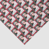 Antieke Bruid Witte Kant Rode Thema Antieke Trouw Tissuepapier (Detail)