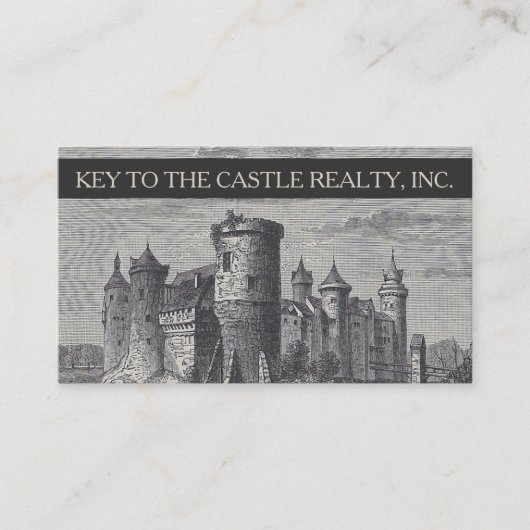 Antieke burcht | illustratie visitekaartje (Voorkant)