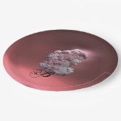 ANTIEKE CAMEE, DAME MET INITIALEN DRUIVEN PAPIEREN BORDJE (Gekanteld)