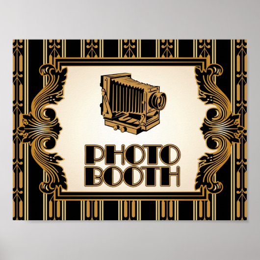 Antieke Camerareclame voor Photo Booth uit de Jare Poster (Voorkant)