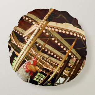 Antieke Carrousel Haan Rond Kussen