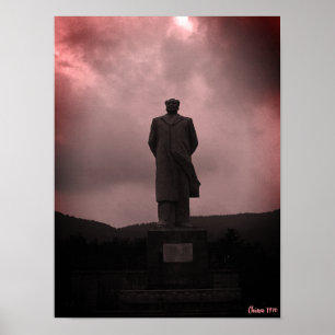 Antieke Changsha Mao Tse Tung beeld Poster