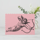 Antieke Cherub Cupido Liefde Kaart (Staand voorkant)