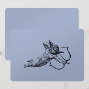 Antieke Cherubijn Cupido Liefde Kaart