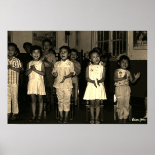 Antieke Chinese Changsha kinderopvang Poster