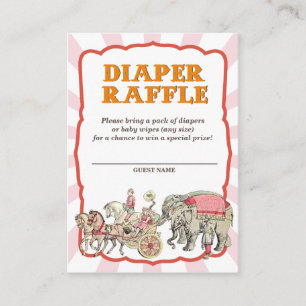 Antieke circus luiers raffle tickets informatiekaartje