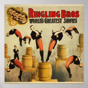 Antieke Circus Reclameposter Poster