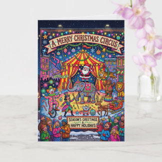 Antieke Circus Wonderland Wenskaart Whimsical Kaart