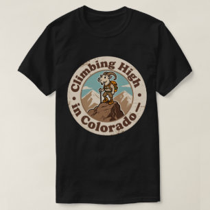 Antieke Colorado Klimmende Berggeit T-shirt