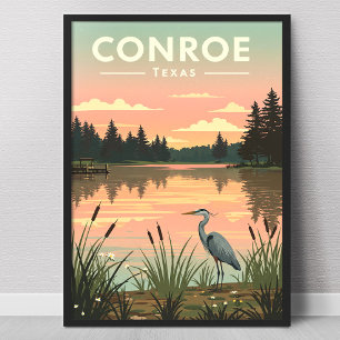 Antieke Conroe Texas Poster