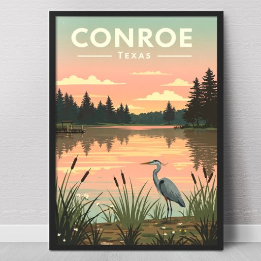 Antieke Conroe Texas Poster