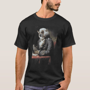 Antieke Corgi-schilderij De Literat gelukkige hond T-shirt