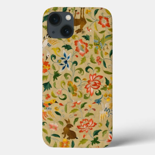 Antieke Crewel Dierborduurwerk: Antieke Wandtapijt Case-Mate iPhone Case (Achterkant)