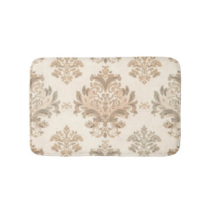 Antieke Damast Elegante Beige Franse Boerderij Badmat