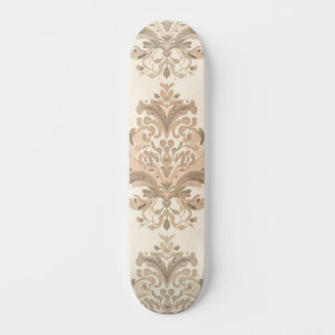 Antieke Damast Elegante Beige Franse Boerderij Skateboard