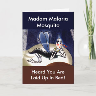 Antieke Dame Malaria Muggen Kaart