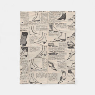 Antieke dames schoen catalogus pagina vintage afdr fleece deken