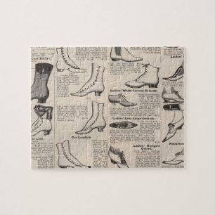 Antieke dames schoen catalogus pagina vintage afdr legpuzzel