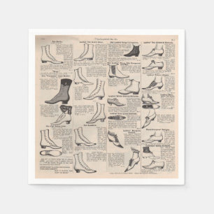 Antieke dames schoen catalogus pagina vintage afdr servet
