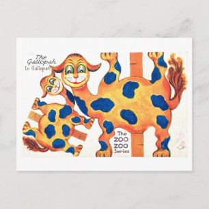 Antieke Dieren Papieren Pop--Gallopah Briefkaart