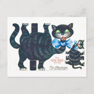 Antieke Dieren Papieren Pop--Mascotah Briefkaart