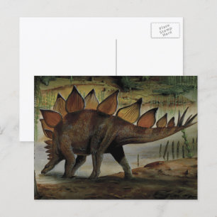 Antieke dinosauriërs, Stegosaurus, staart met stek Briefkaart
