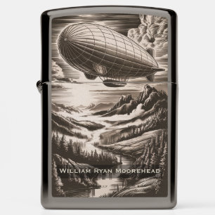 Antieke Dirigible Luchtballon Met Naam Geschenk