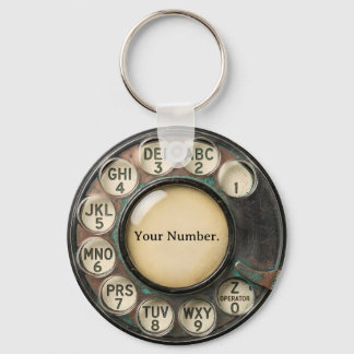 Antieke Draaischijf Telefoon Sleutelhanger