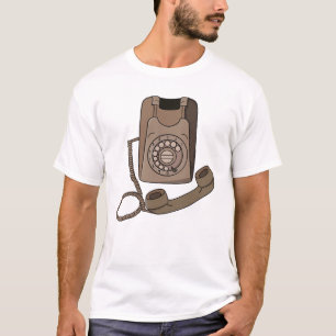 Antieke draaischijftelefoon t-shirt