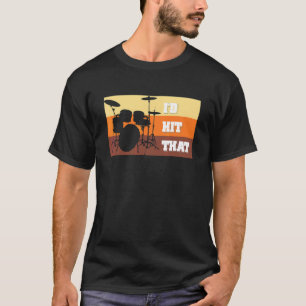Antieke Drummer Waarop Ik Zou Slaan Percussie Dru T-shirt