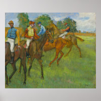 Antieke Edgar Degas Voor de Wedren Paardenkunst