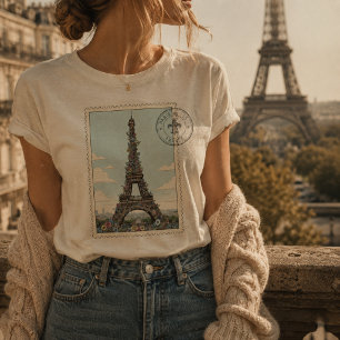 Antieke Eiffeltoren  Tri-Blend Shirt