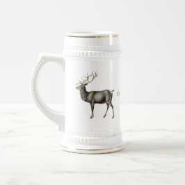 Antieke eland- en naamontwerp bierpul