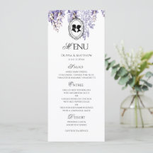 Antieke Elegante Bloemen Regency Trouwmenu