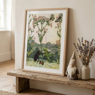 Antieke Else Wenz-Vietor Natuur Kinderkamer Kunst Poster