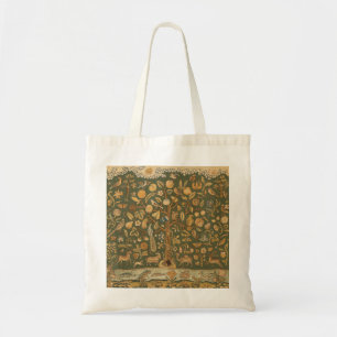 Antieke Engelse Naaldkant Boom des Levens & Eenhoo Tote Bag
