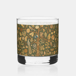 Antieke Engelse Naaldkant Boom des Levens & Eenhoo Whisky Glas