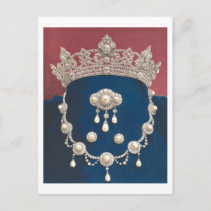 Antieke Engelse sieraden met tiara Briefkaart