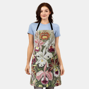 Antieke Ernst Haeckel Orchidee Botanische Print Schort