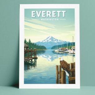 Antieke Everett Washington Briefkaart