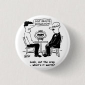 Antieke Expert of Antiek Collector Button Badge (Voorkant)