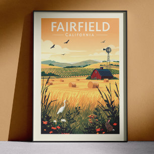 Antieke Fairfield Californië Poster